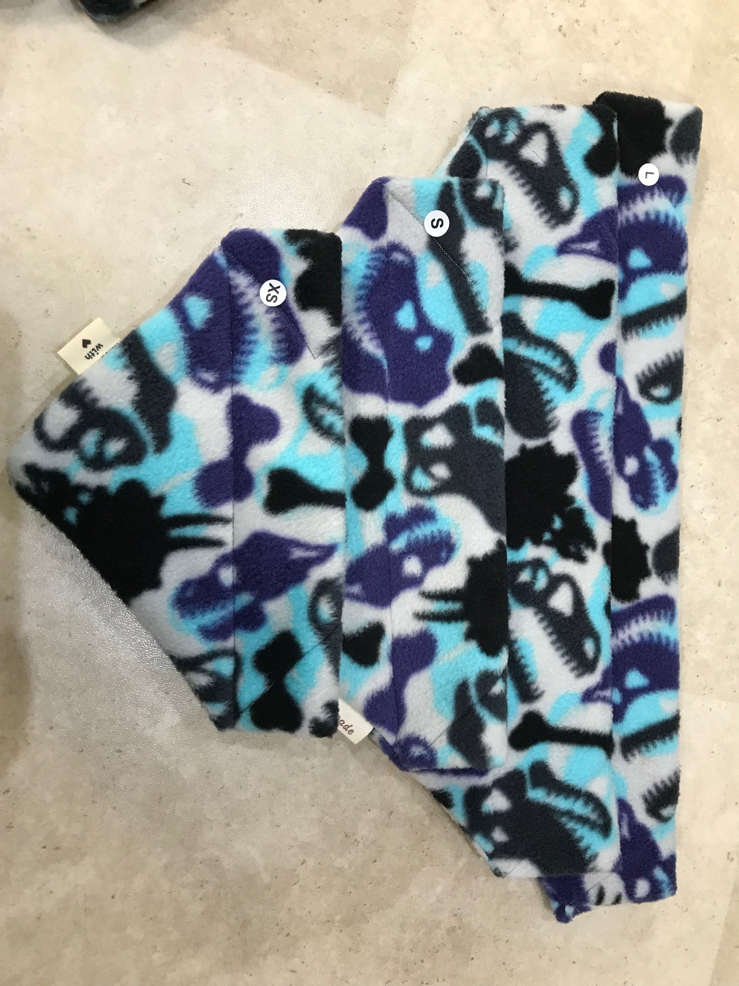 Handmade Dinosaur Fleece Bandanna