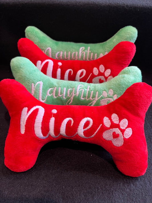 Naughty Or Nice Squeaky Bones