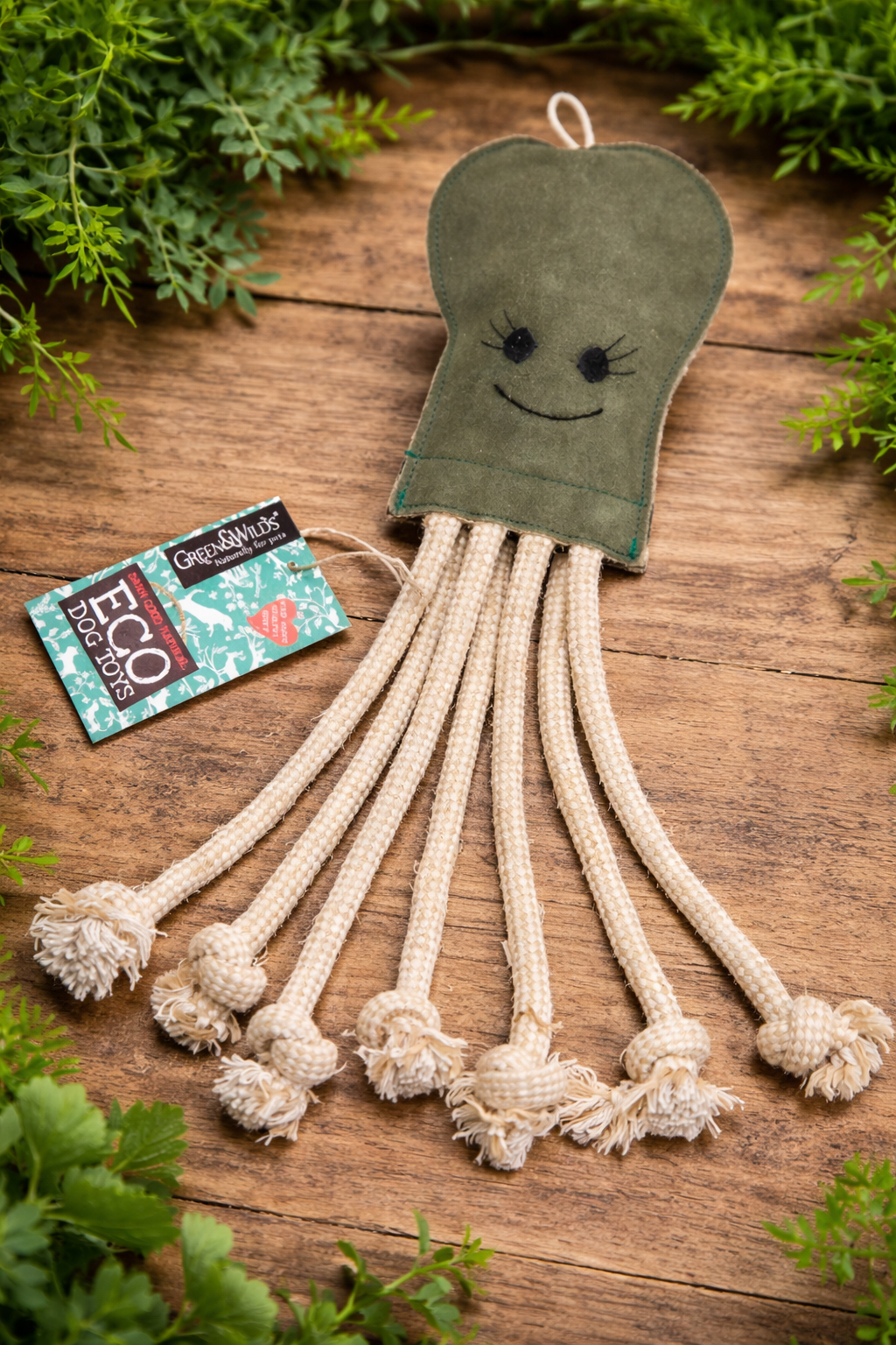 Green & Wild’s ~ Olive The Octopus ~ Eco Dog Toy
