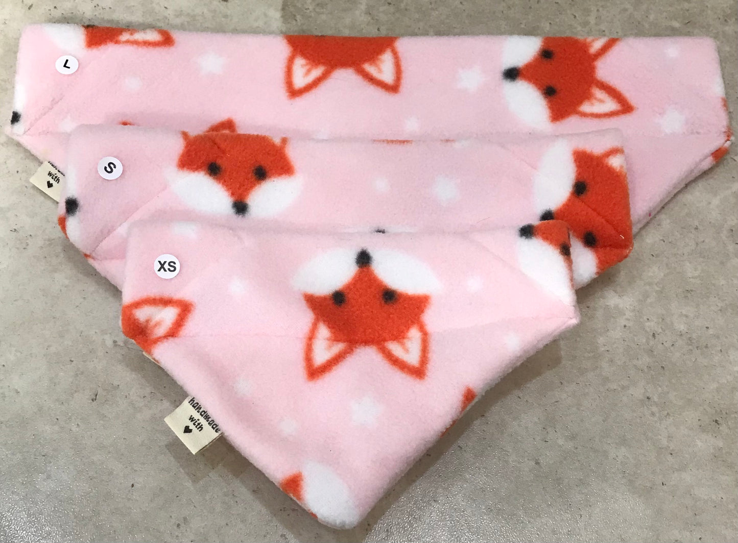 Handmade Fox Fleece Bandanna