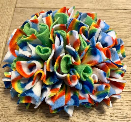 Snuffle Mat (Rainbow & Lime Green) Ready 2 Ship