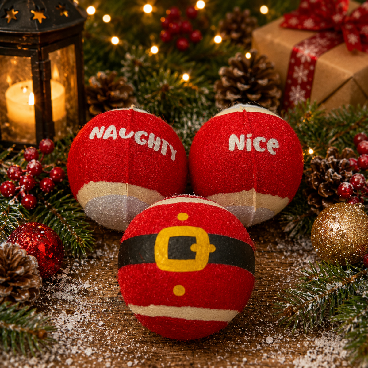 Christmas Tennis Balls (3 Pack)